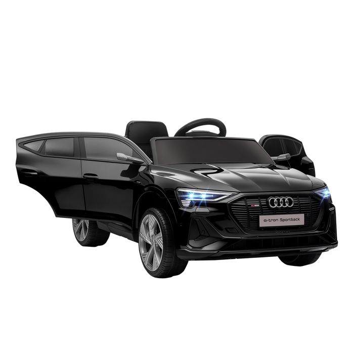 Voiture électrique - HOMCOM - enfant licence audi e-tron sportback 12V télécommande phares LED MP3 USB - PP - noir