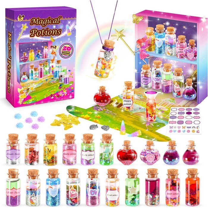 Cadeau Fille 5 6 7 8 9 10 Ans Potion Magique Enfant Sable Fee Clochette Jouet Loisirs Créatifs Activite Manuelle Fille 6-12 Ans