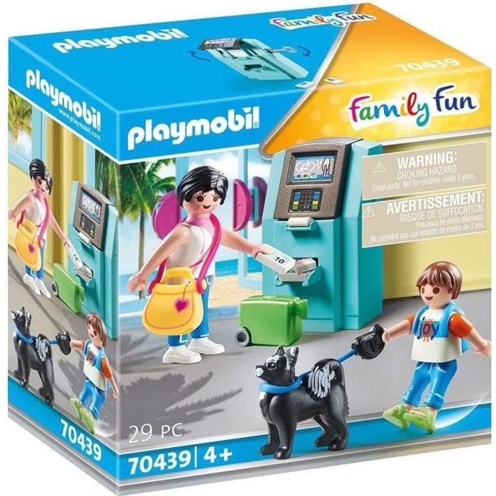 PLAYMOBIL - 70439 - Vacanciers et distributeur automatique - Family Fun - PLAYMO Beach Hotel - 29 pièces