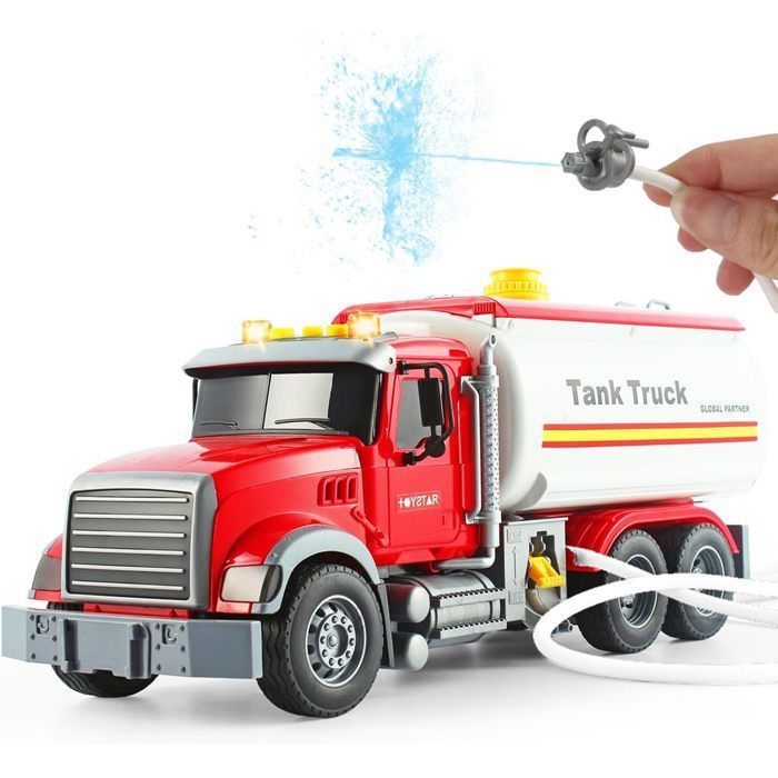 Camion à réservoir de sauvetage Jouet de pompier - retenant leau avec fonction de pulvérisation deau effets sonores et lumineux