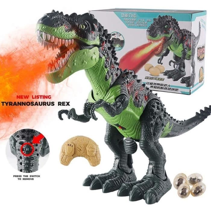 Télécommande Intelligente Robot Dinosaure avec Effet de fumée lumières et Sons pour Enfants