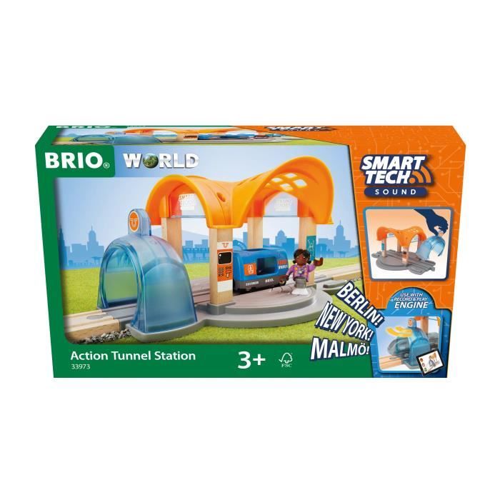 Brio World Gare Smart Tech Sound - Accessoire pour circuit de train en bois - Actions STEM - Ravensburger - Mixte dès 3 ans - 33973