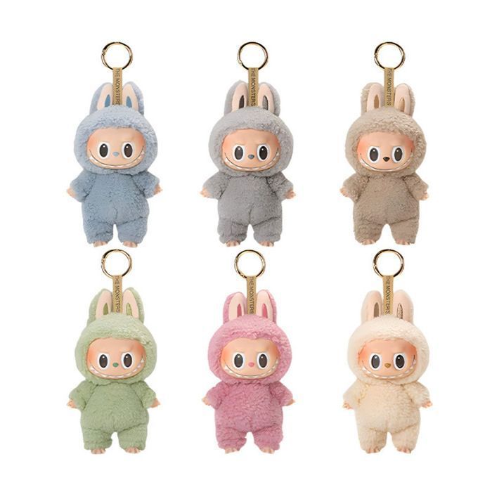 Set complet LABUBUex peluche 17cm-Lot de 6 porte-cls plush kawaii collectionnerjouets suspendus enfantscoffret BIJOU DE TELEPHONE