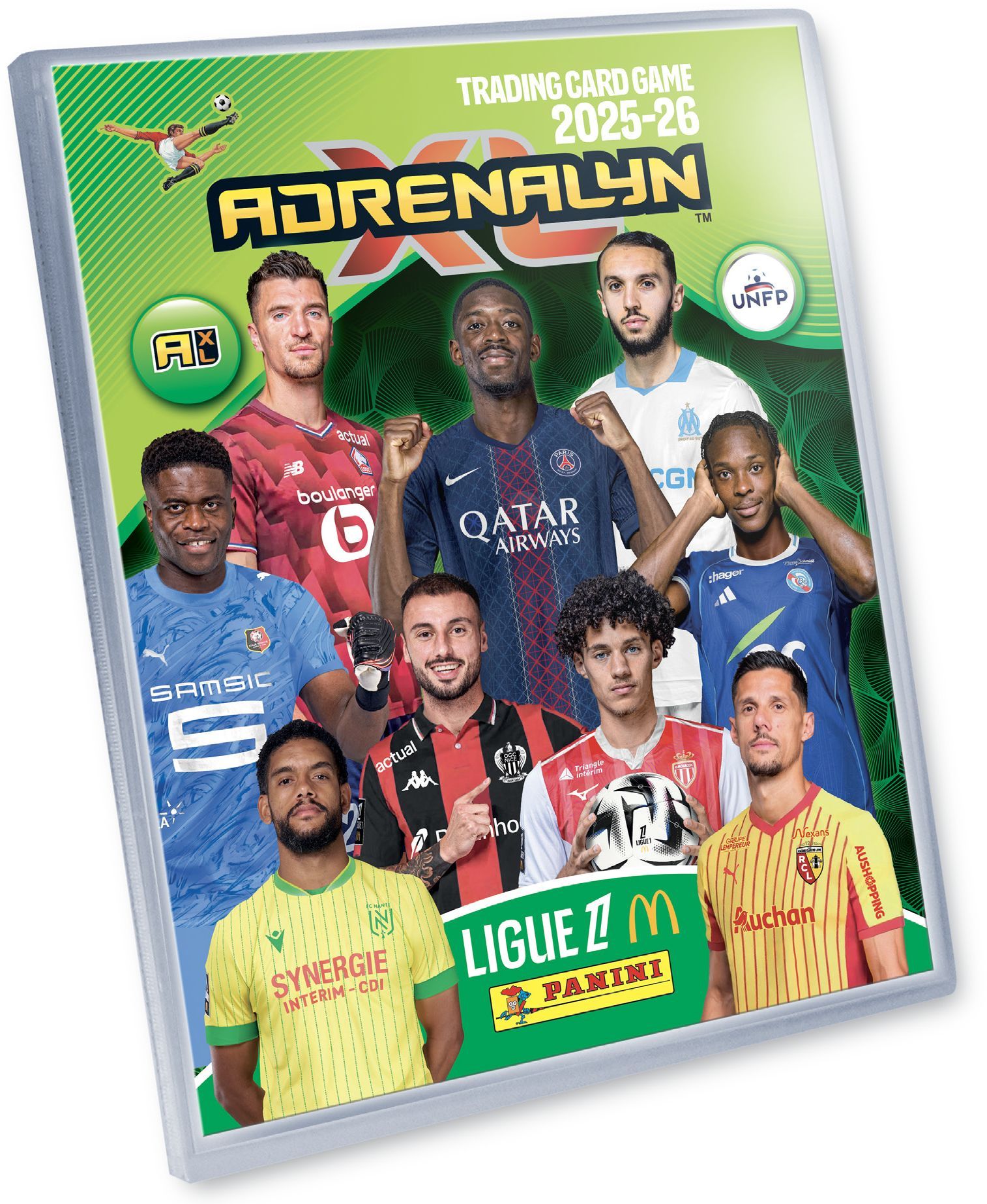 Pack de démarrage - PANINI - TCG ADRENALYN LIGUE 1 Mc Donalds 2025/26 - Album + 4 pochettes - 24 cartes