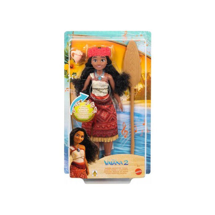 Coffret Poupée Vaiana 2 qui chante + 1 accessoire - Poupée Mannequin - Disney Princesse Jouet Fille + Carte tigre