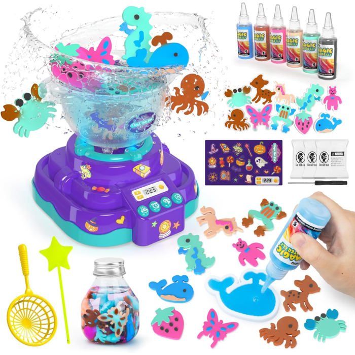 Aqua Gelz Set pour Enfants - Kit DIY Magique Eau Fée avec 6 Couleurs & 10 Formes & Kit de Pot Magique Fée d’Eau - Jouet 3D Cadeau