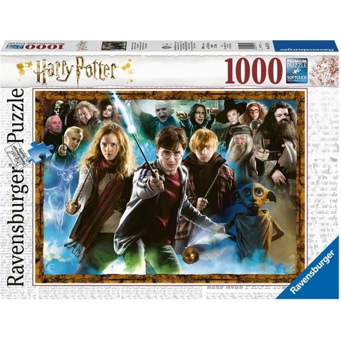 HARRY POTTER Puzzle 1000 pièces - Harry Potter et les sorciers - Ravensburger - Puzzle adultes - Dès 14 ans