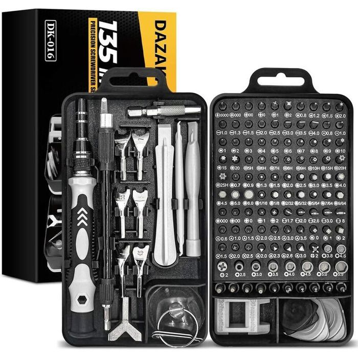 MECHANIC S2 Jeu de tournevis de précision 135 pièces mini kit doutils de réparation pour appareils électroniques téléphone po
