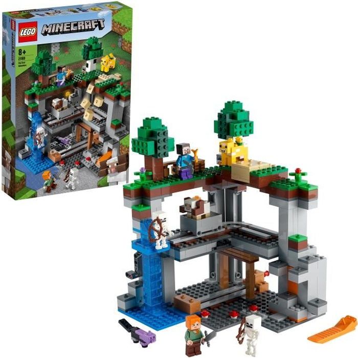 LEGO® Minecraft 21169 La Première Aventure Jouet de Construction avec Figurines de Monstres