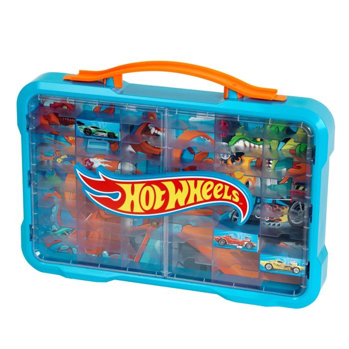 Valise-vitrine de collection - Theo Klein - Espace pour 54 voitures - Logo lumineux - 58x94x43 cm - Multicolore