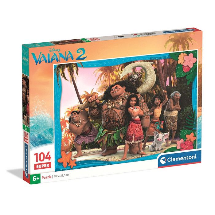 Puzzle - CLEMENTONI - Disney Vaiana - 104 Pièces - 485 x 335 cm - Qualité Supérieure
