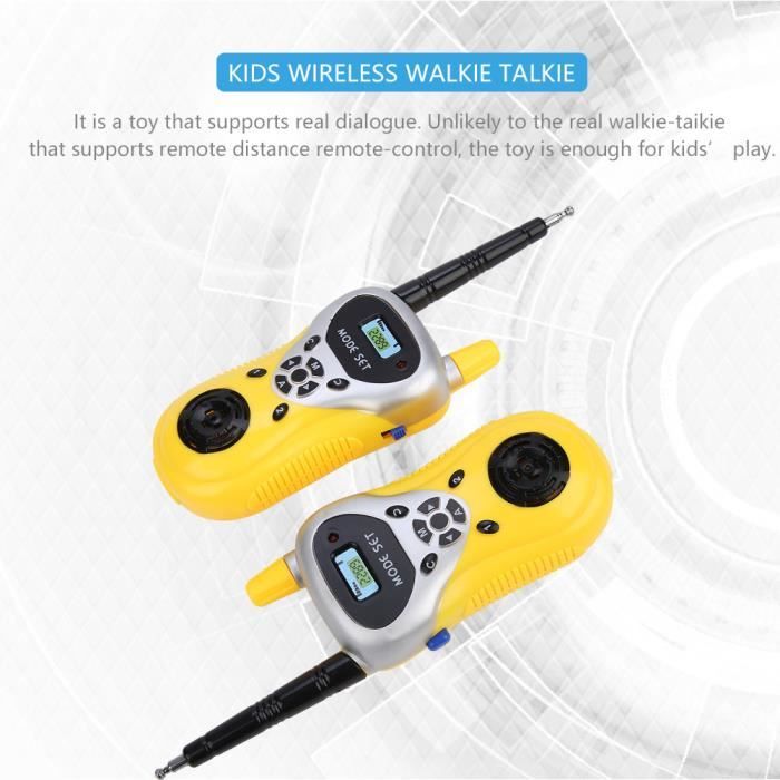 Talkie-walkie jouet SURENHAP - 2 pièces enfants - longue portée - faire semblant jeux - Jaune