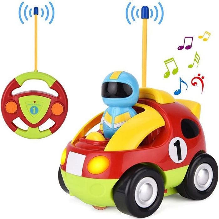 Voiture télécommandée - RC Voiture avec Musique et lumière - A partir de 18 mois - Mixte