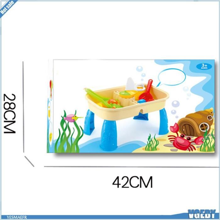 Ashata Table dactivités deau de sable pour enfants Table dactivités aquatiques et de sable pour jouets jouet Comme indiqué