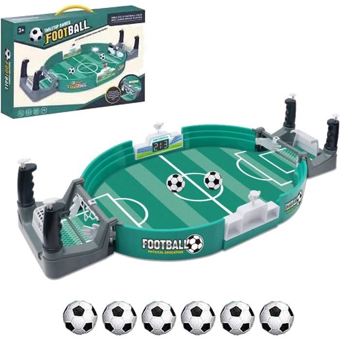 Mini Jeu de Baby-Foot avec 6 Balles Jeu de Société de Football Jouet de Table de Football pour Deux Cadeau  pour Enfants Adultes