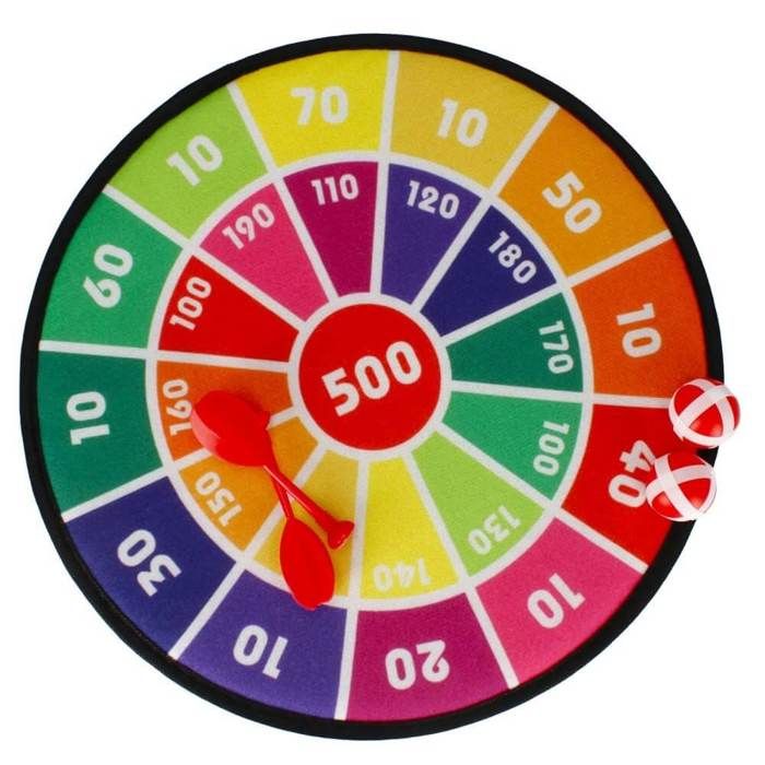 Jeu de fléchettes - Cible scratch - Multicolore - Dès 3 ans - Alternative sans danger