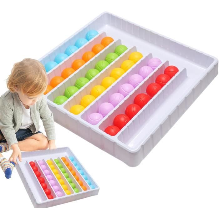 Jeu de Tri de Boules de Couleur - Marque - Modèle - Arc-en-ciel - Éducatif - Sensoriel