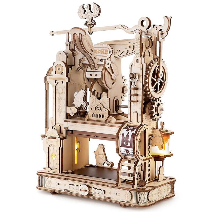 Kit de construction Robotime Imprimerie classique LK602 Bois 21 5 x 14 5 x 27 cm