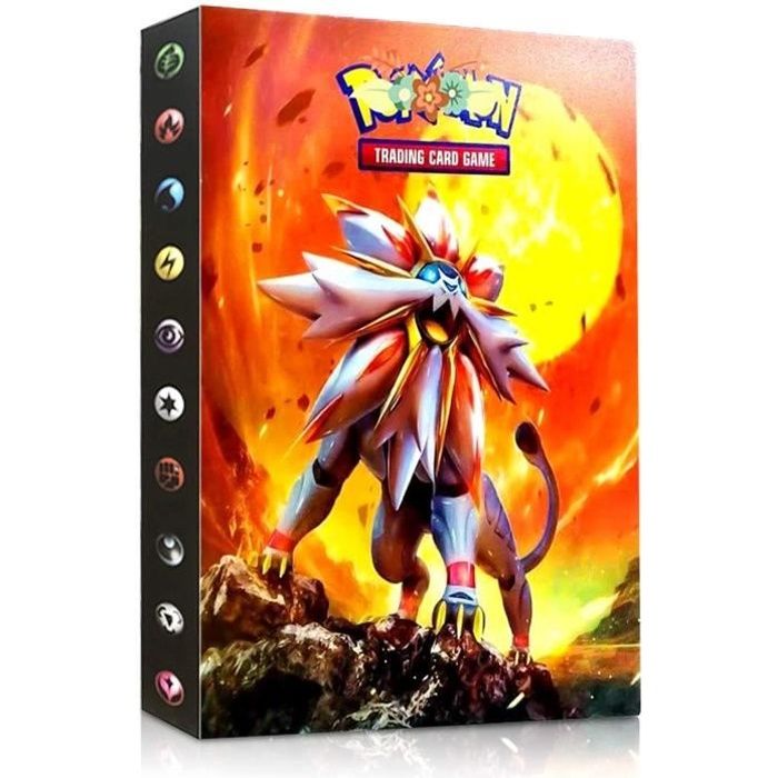Pokémon Carte Album Pokémon classeur pour Cartes Album Porte Cartes Pokemon Album Capacité de 240 Cartes GX EX boîte (Sun and Mood)