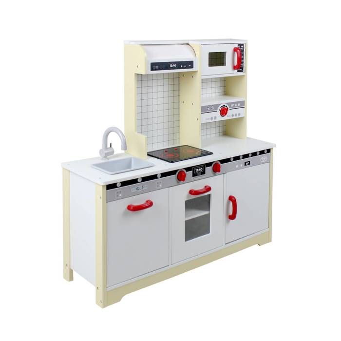 Cuisine en bois pour enfant 3 portes L 972 x P 30 x H 97 cm Lolly