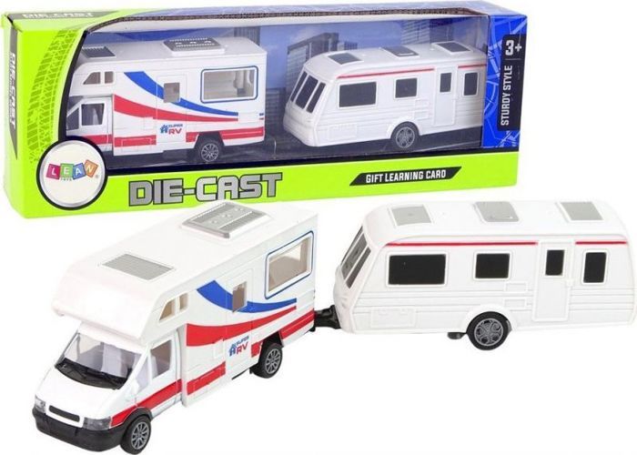 Ensemble de véhicules - Leantoys - 12250 - Camping-car - Remorque - Métal