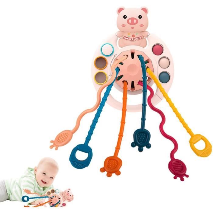 Jouets Montessori Jouet Enfant 1 an Jouet Sensoriel pour BéBé pour Tout-Petit Jouets Doux en Silice pour BéBéCadeaux pour bébés