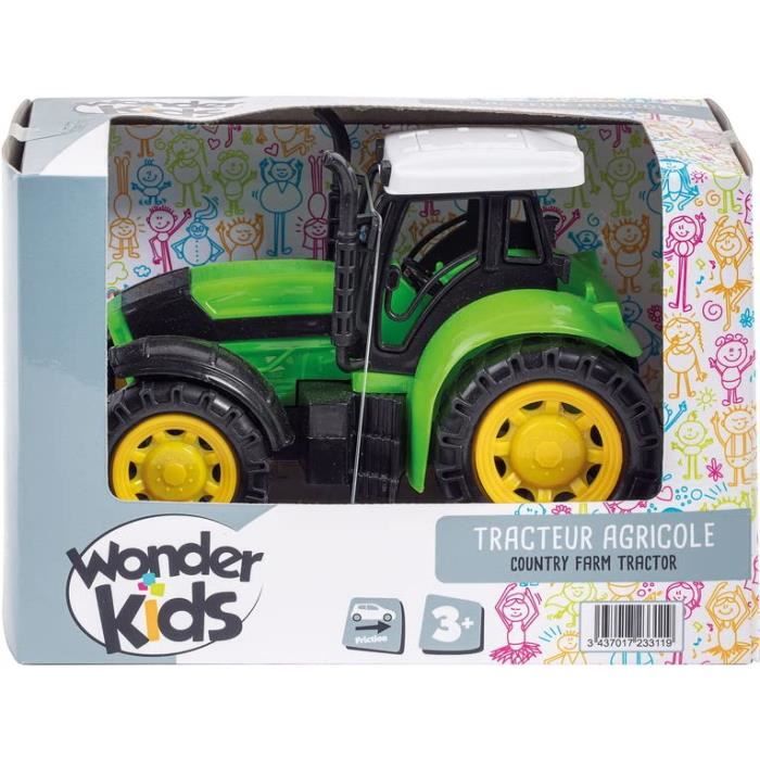 Jouet - WONDERKIDS - Tracteur à friction - 17 cm - Multicolore - Pour enfants de 3 ans et plus