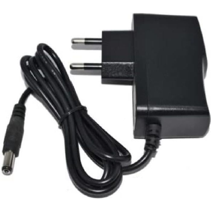 Chargeur Vtech compatible 7.5V-1A pour V.smile/Mobipro/Storio/Mobigo/Kidimagic2/Kidiclick/V - Noir