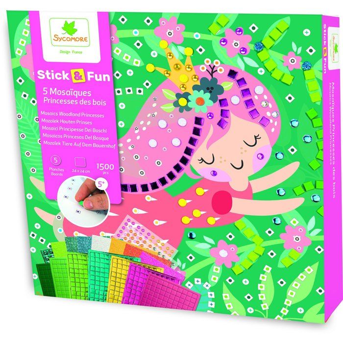 Mosaïques - SYCOMORE - StickN Fun - Princesses des bois - Dès 5 ans
