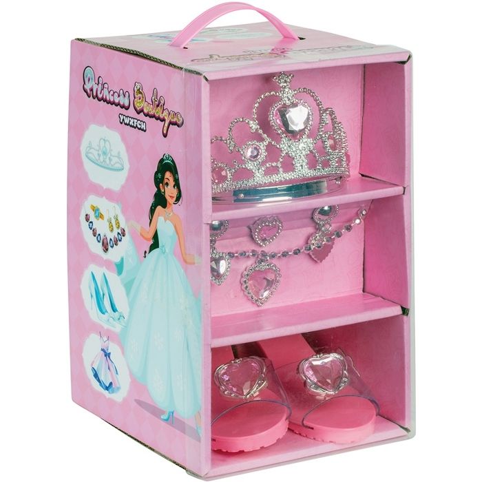 Jeux de société - Ensemble de princesse - Chaussures diadème bijoux - Pour filles à partir de 4 ans