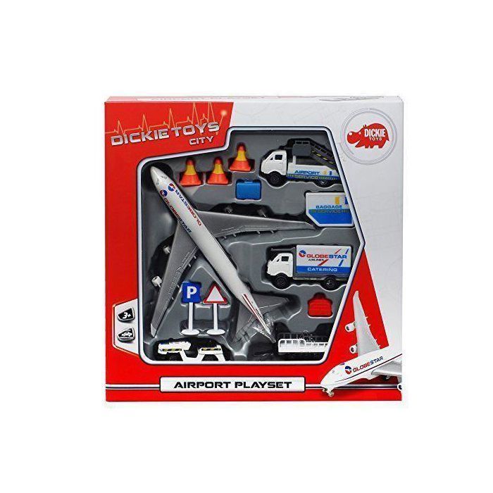 Jeu daéroport - DICKIE TOYS - 203743001 - Multicolore - 13 pièces - À partir de 3 ans