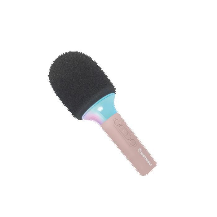 KIDYWOLF KIDYMIC Rose – Micro Karaoké Sans Fil pour Enfants avec Bluetooth Effets Lumineux LED & Modificateur de Voix - 4+