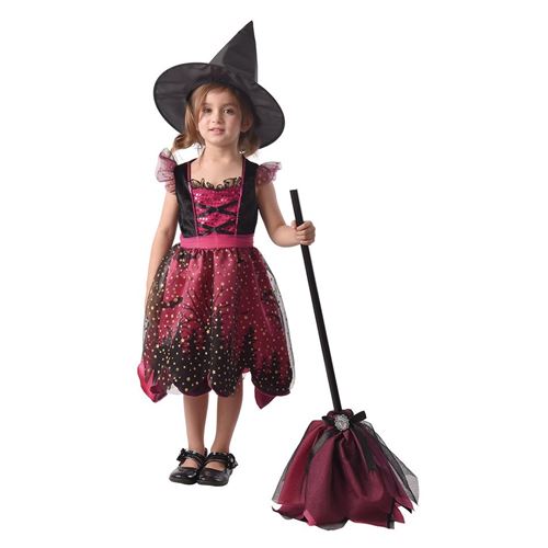 déguisement sorcière rose fille - 3/4 ans - rose - ptitclown 22052