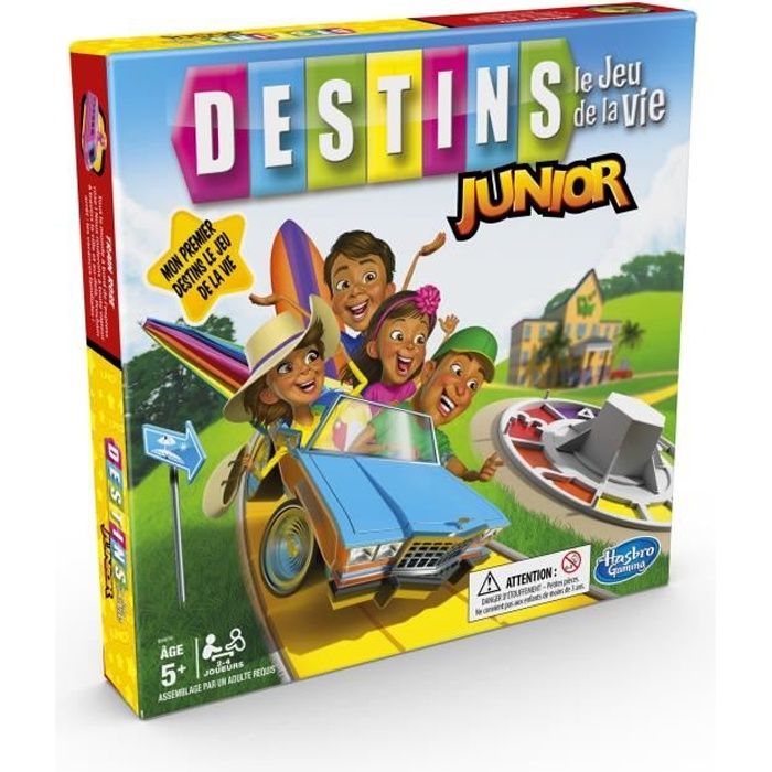 Jeu Destins - Hasbro Gaming - Le jeu de la vie Junior - pour enfants - à partir de 5 ans