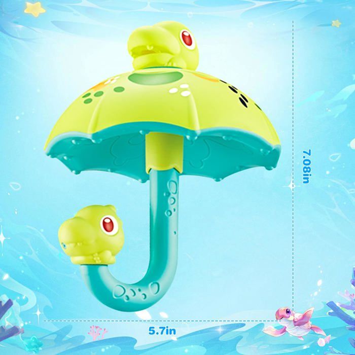 Dinosaure de Bain avec Cascade & Arroseur - Jouet Interactif Bébé 1+ Ans Jeu dEau pour Baignoire Douche