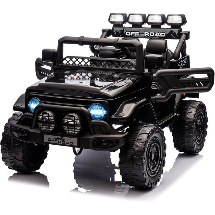 Voiture Electrique Enfants 2 PlacesElectrique Enfant 12V avec Télécommande  MP33 Vitesses pour Enfant 3-8 Ans(Blanc)