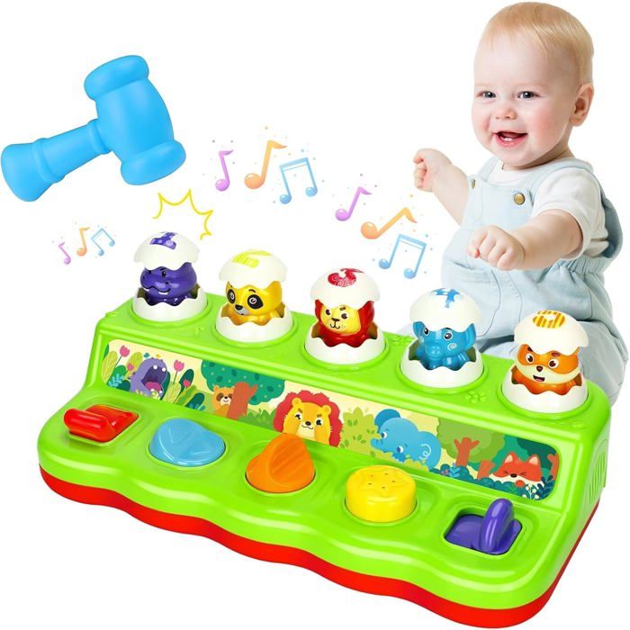 Jouet Enfant - Jouet Pop Up Musical Bébé 1-5 Ans - Jeu Montessori Motricité Fine - Cadeau Enfan