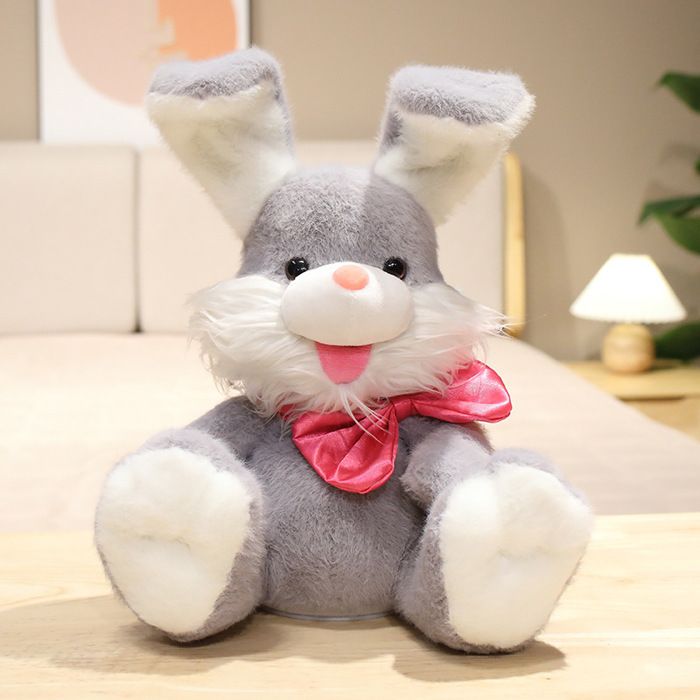 Lapin chantant en peluche pour bébé cadeau de Pâques jouet musical en peluche lapin Peek a Boo lapin répète ce que tu dis