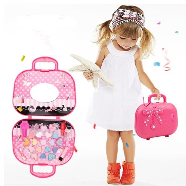 Kit de Maquillage pour les filles - Princesse - Valise Habiller Ensemble Jouet Cadeau pour Enfant - Rouge