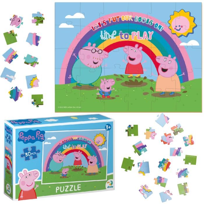 Puzzle - DODO - Peppa Pig - 30 pièces - Multicolore - Développe compétences cognitives