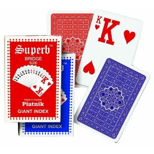 Jeu de cartes - PIATNIK - Index géant anglais - 55 cartes - Boîte carton - Mixte