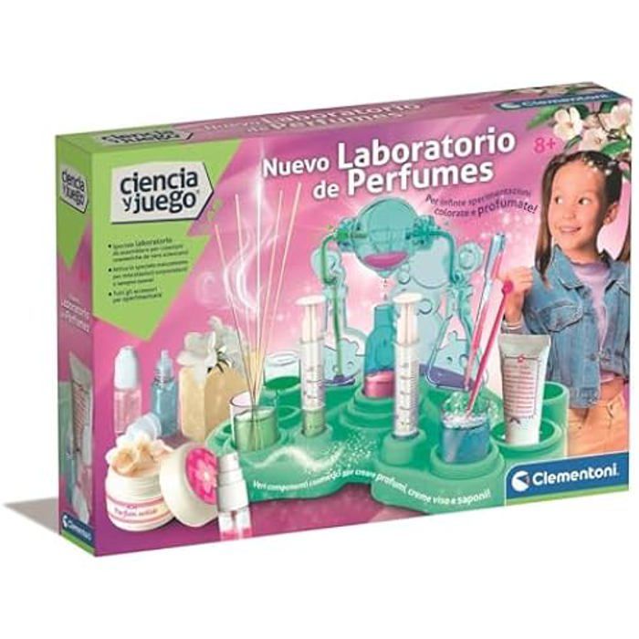Jeu dexpériences éducatives - CLEMENTONI - Nouveau laboratoire de parfums - Dès 8 ans - Kit parfums et crèmes - Mixte