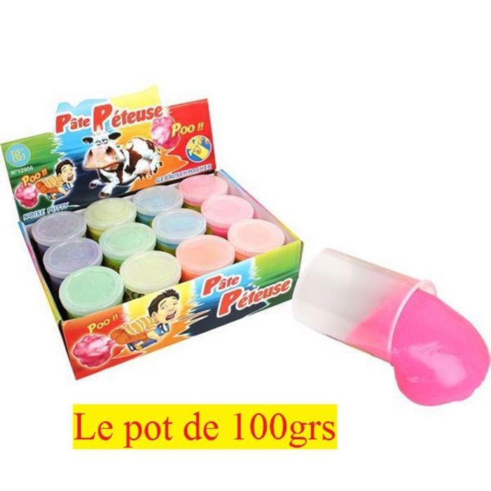 Pâte Péteuse Pâte a prout fluo 100gr (le pot) Farce et attrape: