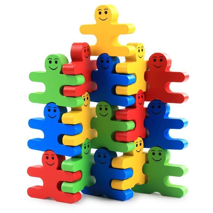 16 blocs de figures équilibrésjouets éducatifs créatifs cadeaux danniversaire des enfants jouets empilés équilibrés pour enfants