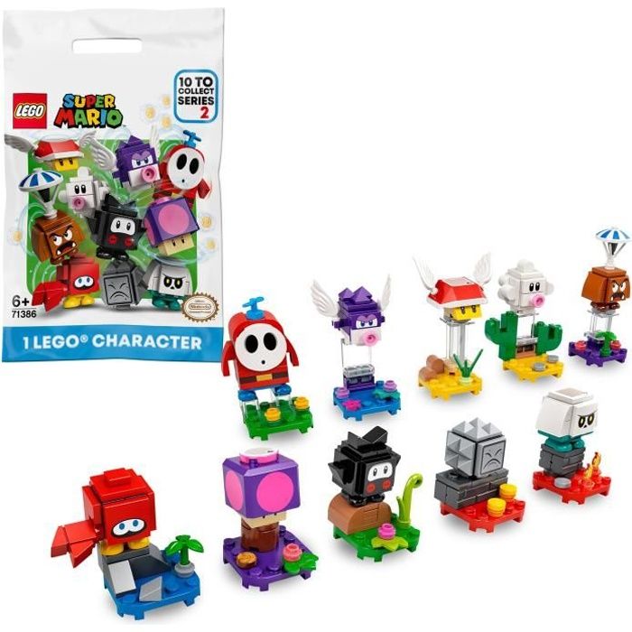 LEGO® Super Mario™71386 Pack surprise de personnage Série 2 jeu intéractif à collectionner pour enfants (modèle choisi au hasard)