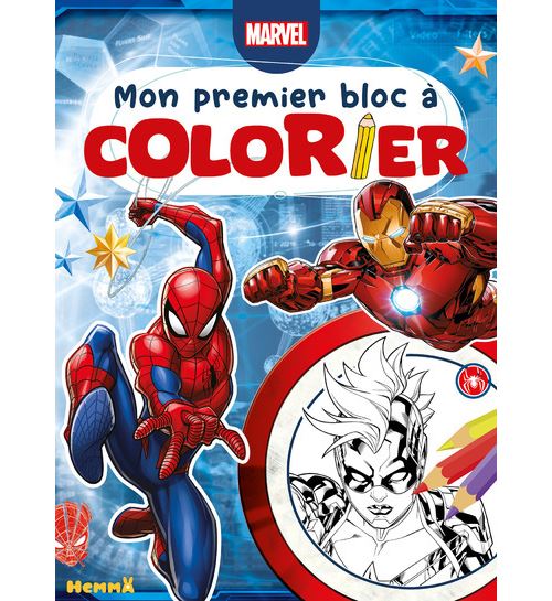 Marvel - Mon premier bloc à colorier (Spider-Man, Iron Man, Gamora) - Hemma