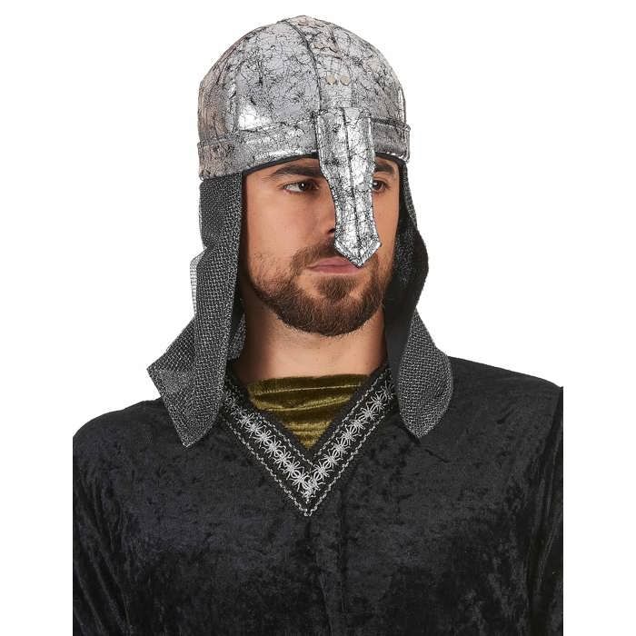 Accessoire de tête pour déguisement - Casque chevalier guerrier souple adulte