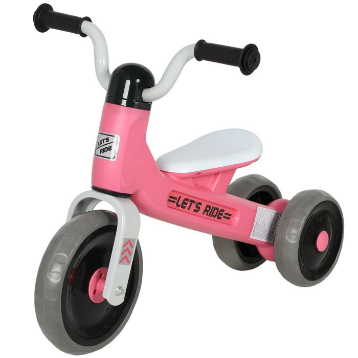 Draisienne bébé - AIYAPLAY - 1-3 ans - 3 roues silencieuses - intérieur et extérieur - métal et plastique - 69x40x49cm rose