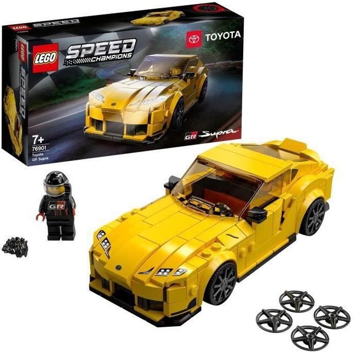 SHOT CASE - LEGO 76901 Speed Champions Toyota GR Supra – jouet voiture de course avec pilote enfant 7 ans et plus