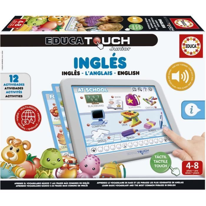 Touch Junior - Jeu éducatif - EDUCA - Anglais - Apprentissage du vocabulaire quotidien - 2 à 6 ans